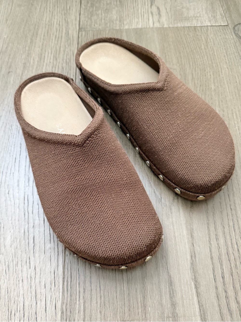Rothy’s Studded Casual Clogs Cinnamon Brown 9 - Picture 2 of 10